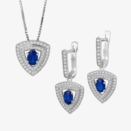 Blue Triangle Jewelry Half Set